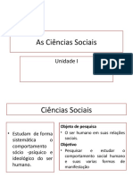As Ciências Sociais