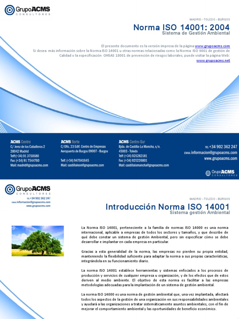 Guía sobre la Norma ISO 14001:2004 | PDF