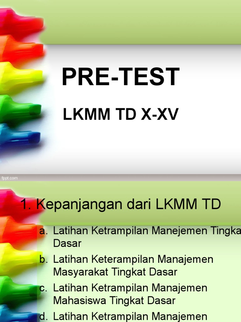 Pre Test | PDF
