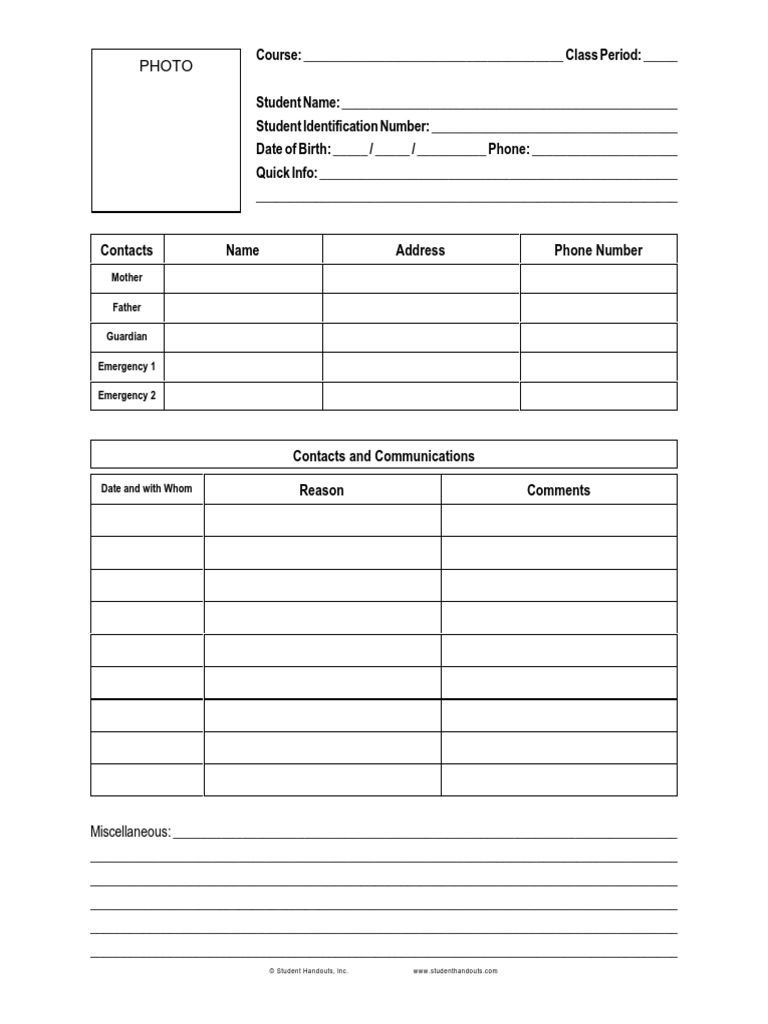 Studentinfo 1 | PDF