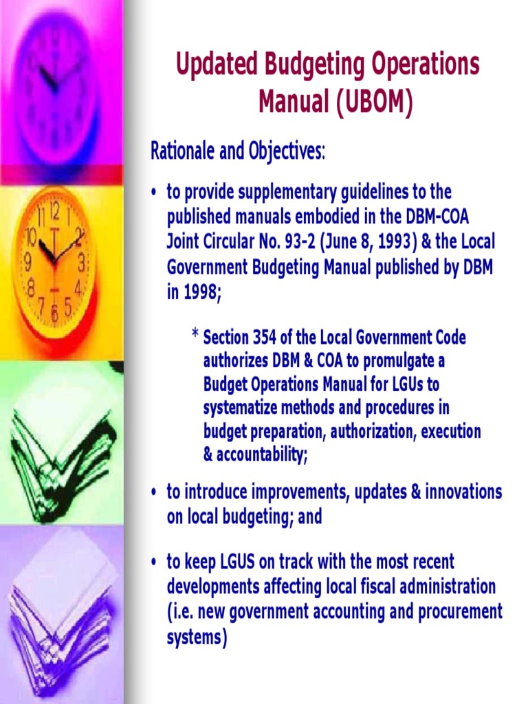 Budget Operations Manual For LGU's PDF Governance Budget