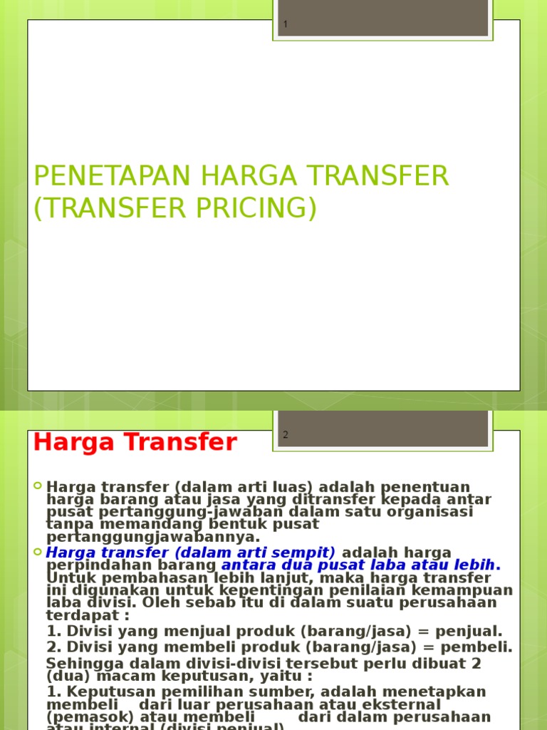 penentuan harga transfer