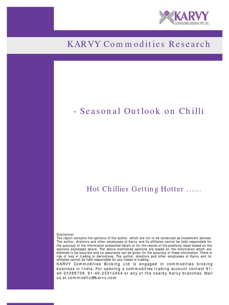 Chilli Description | PDF