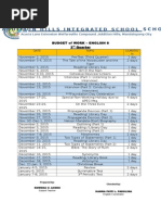 English Grade 8 (3rd Quarter Budget of Work)