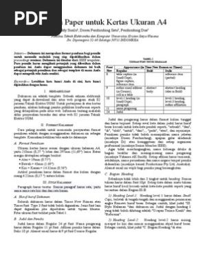 Format Paper Jurnal Sesuai Standar Ieee Pdf