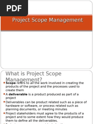 Project Scope Management