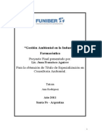 Gestión Ambiental en La Ind Farmac