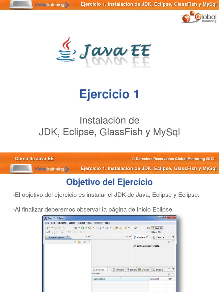 Curso Java EE - Ejercicio 1 | PDF | Eclipse (software) | Java (lenguaje ...