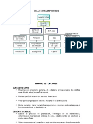 Organigrama Distribuidora | PDF | Recursos humanos | Contabilidad
