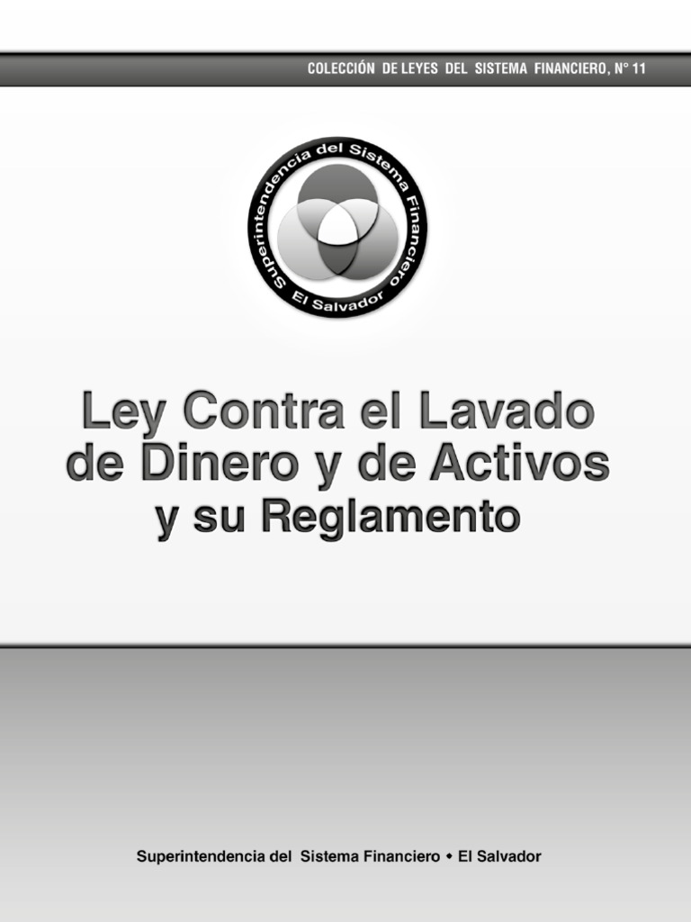 Ley Contra el Lavado de Dinero en El Salvador | PDF | Lavado de dinero ...