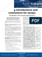 Writing Introductions and Conclusions For Essays Update 051112