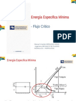 Energía Especifica Minima Flujo Critico 