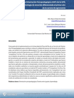 Servicio de Orientación Psicopedagógica (SOP) de La UPR. Estrategia de Atención Diferenciada Al Primer Año de La Carrera de Agronomía