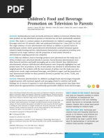 Download Childrens Food and Beverage Promotion on Television to Parents by INSTITUTO ALANA SN291817871 doc pdf