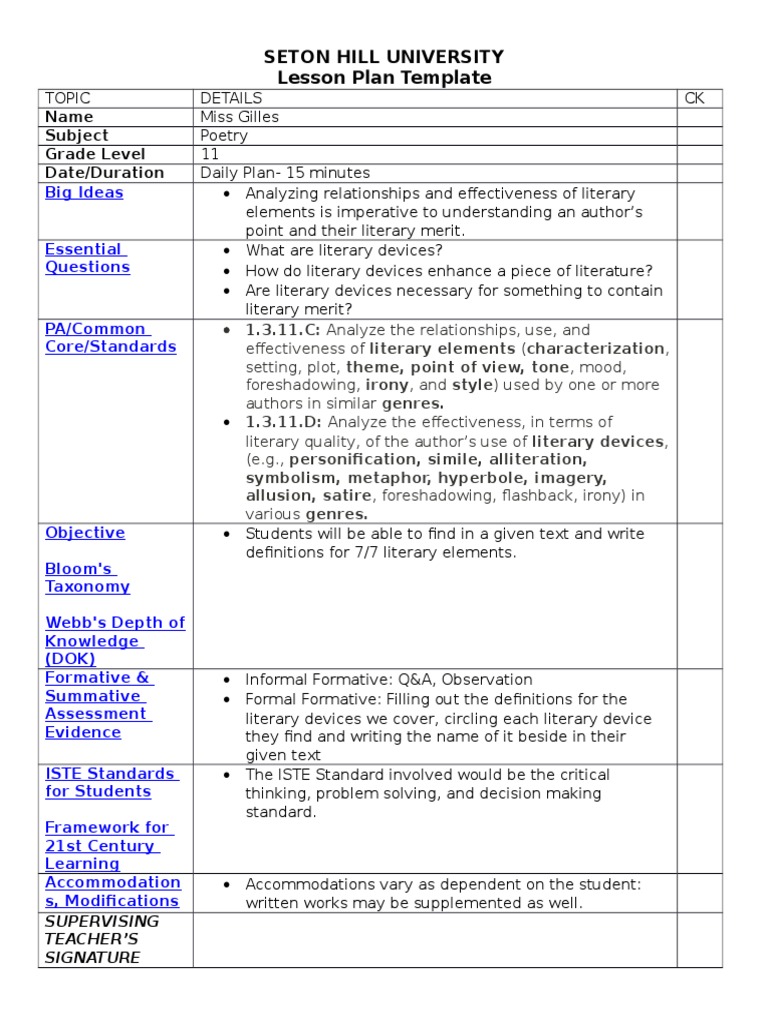 how to write methodology in lesson plan