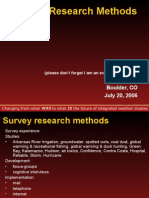 Survey Research Methods - Lazo
