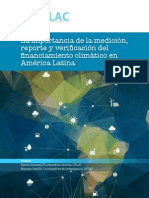 La Importancia de La Medición, Reporte y Verificación Del Financiamiento Climático en América Latina