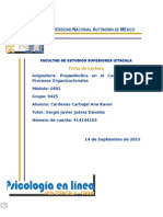 Ficha de Lectura Psicología Organizacional