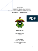 Studi Efisiensi Lebar Alas Dinding Penahan Tanah Tipe Kantilever Pada Perumahan The Mutiara