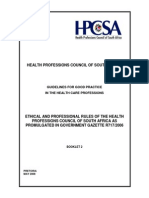 Hpcsa Booklet 2 Generic Ethical Rules With Anexures