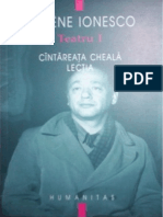 215274749 Eugen Ionescu Teatru Vol 1 Cantareata Cheala Lectia v 1 0