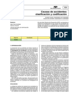 Codificación de causas de accidentes laborales