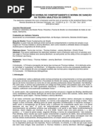 A Distinção Entre Norma de Comportamento e Norma de Sanção Na Teoria Analítica Do Direito