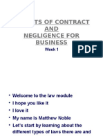 CONTRACT AND NEGLIGENCE ASPECTS FOR BUSINESS WEEK 1