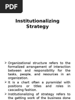 Chapter Five Institutionalizing Strategy