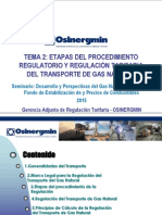 Tema 2. Etapas Del Proc Regulatorio y Regulación Tarifaria Transporte GN