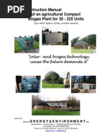 Self-Construction Manual of An Agricultural Compact Biogas Plant For 30 - 225 Units