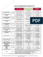 British Council Romania Cambridge English Examinations Calendar 2015 6