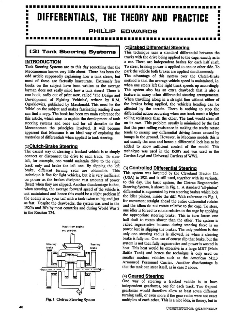 Tank Steering Systems Pdf