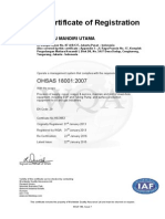 PT Maju MAndiri Utama ISO 18001