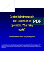 Gender Mainstreaming in ADB Infrastructure Operations: What Really Works