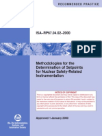 ISA-RP67.04.02-2000 - Methodologies For The Determination of Setpoints For Nuclear Safety-Related Instrumentation