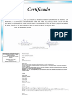 Certificado Apresentação o Desenvolvimento Da Gravura de Madeira Em Portugal