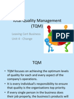 Total Quality Management (TQM) : Leaving Cert Business Unit 4 - Change