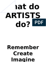 What Artists Do: Create, Imagine, Feel, Observe, Distort