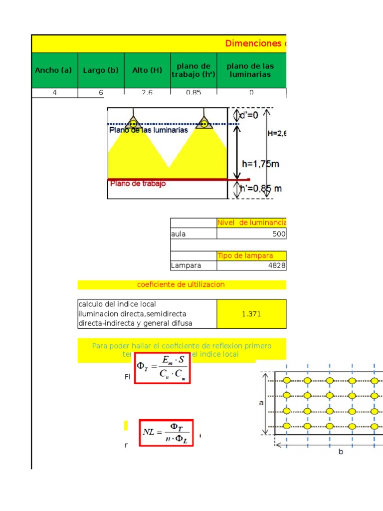 Calculo de Luminarias Lighting Components