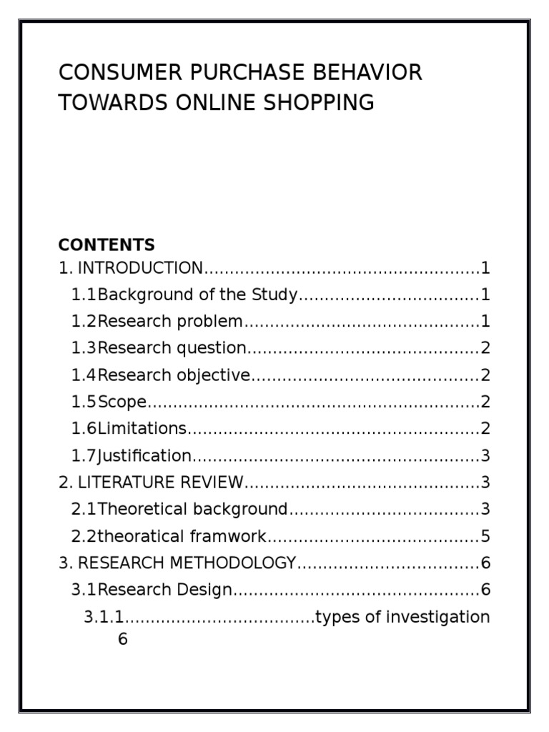 chapter 3 methodology online shopping