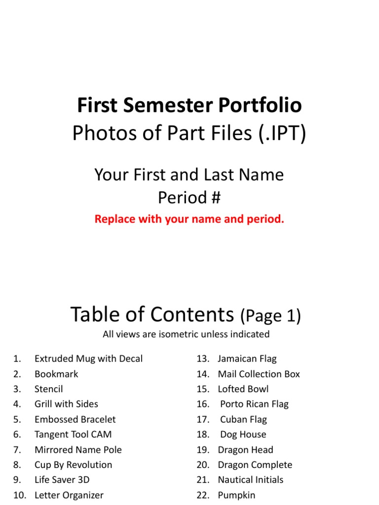 First Semester Portfolio Rev | PDF