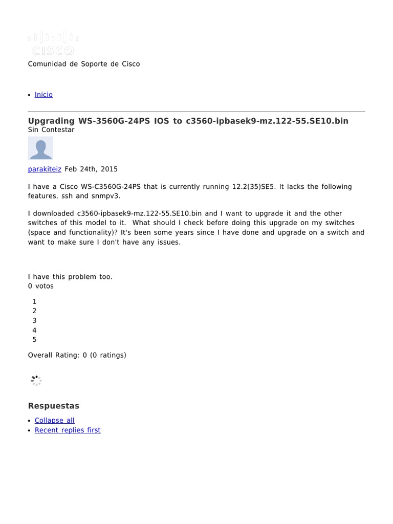 Upgrade Guide for Cisco WS-3560G IOS | PDF | Error Detection And ...