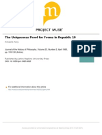 Parry - The Uniqueness Proof for Forms in Republic 10