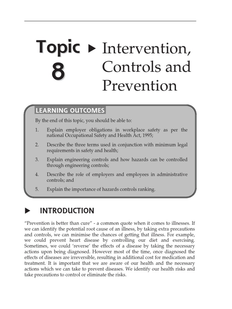 Workplace Safety: Controls and Prevention | PDF | Personal Protective ...