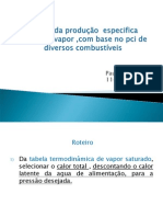 Calculo Do Rendimento Especifico de Vapor PDF