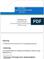 Listening Skills Fall 2015 EE (Comm Skills) by Zulfiqar Ali