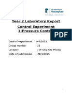 Year 2 Laboratory Report Control Experiment 1:pressure Control
