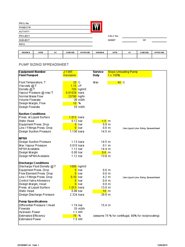 Pressure Drop Calculation | PDF | Reynolds Number | Horsepower
