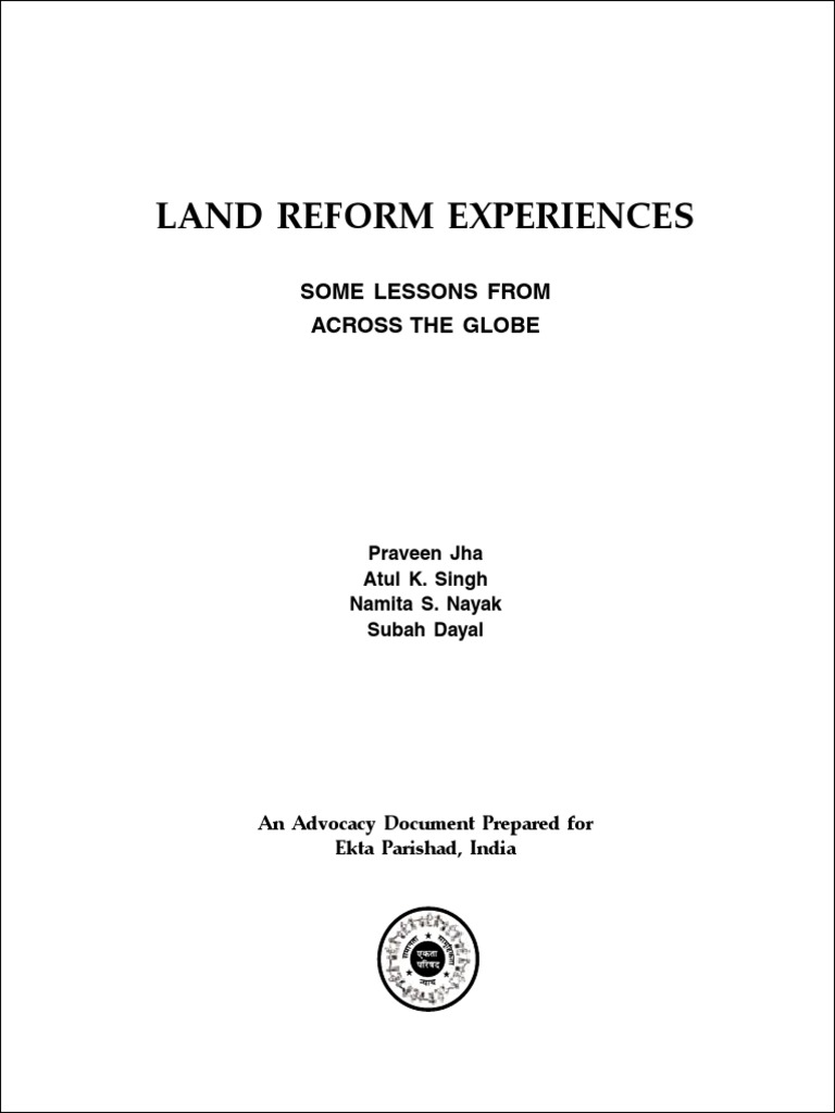 Land Reform Experiences PDF Land Reform Development Economics